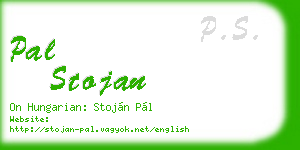 pal stojan business card