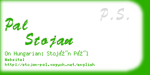 pal stojan business card